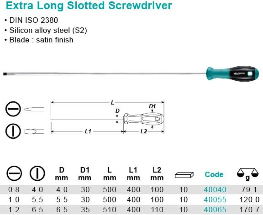 ODVIJAČ DUGI RAVNI I KRIŽNI